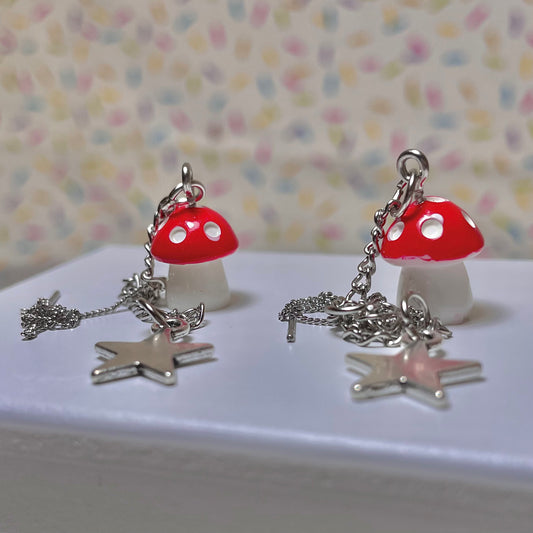 Mushroom Star Earrings